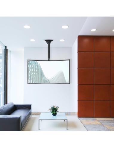 TooQ LPCE1170TSLI-B Soporte de Techo Giratorio para Monitor/TV 37"-70" Máx. 50Kg Negro