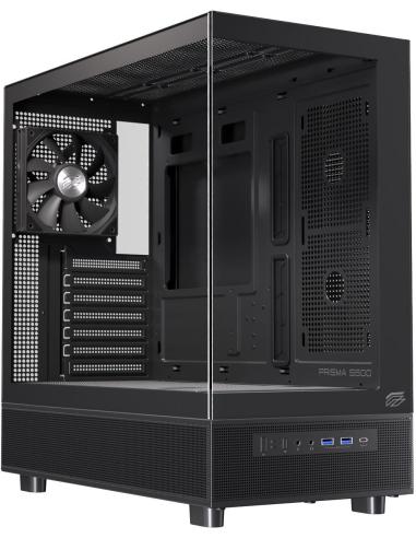 Einarex Prisma S500 Core Black Midi Tower Cristal Templado USB 3.0 Negro