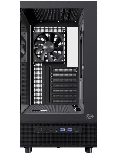 Einarex Prisma S500 Core Black Midi Tower Cristal Templado USB 3.0 Negro