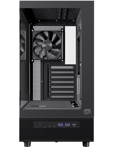 Einarex Prisma S500 Core Black Midi Tower Cristal Templado USB 3.0 Negro