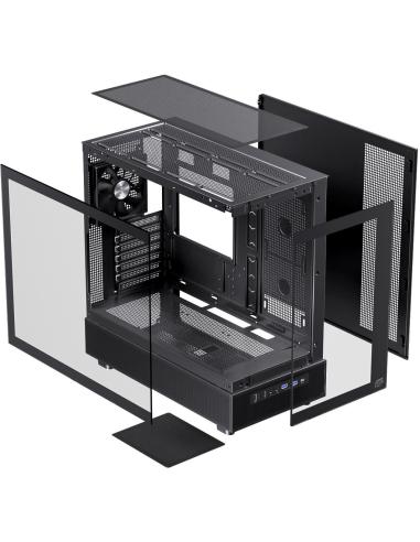 Einarex Prisma S500 Core Black Midi Tower Cristal Templado USB 3.0 Negro