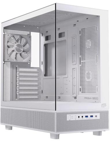Einarex Prisma S500 Core White Midi Tower Cristal Templado USB 3.0 Blanco