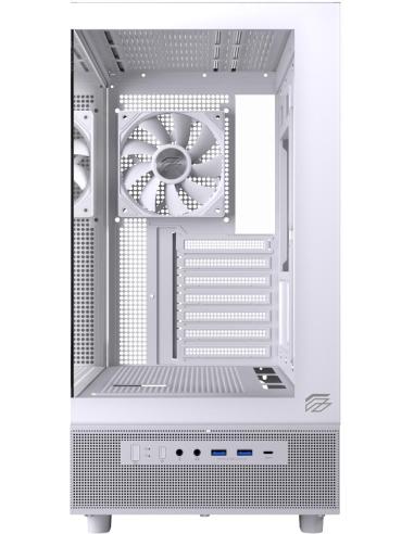 Einarex Prisma S500 Core White Midi Tower Cristal Templado USB 3.0 Blanco
