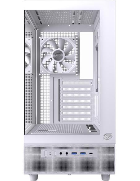 Einarex Prisma S500 Core White Midi Tower Cristal Templado USB 3.0 Blanco