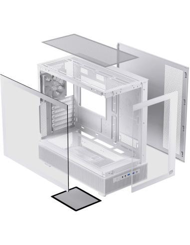 Einarex Prisma S500 Core White Midi Tower Cristal Templado USB 3.0 Blanco