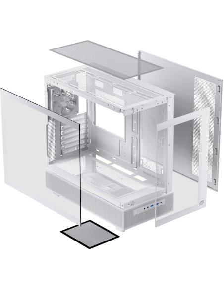 Einarex Prisma S500 Core White Midi Tower Cristal Templado USB 3.0 Blanco