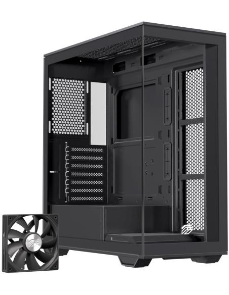 Einarex Prisma S700 Core Black Midi Tower Cristal Templado USB 3.2 Negro