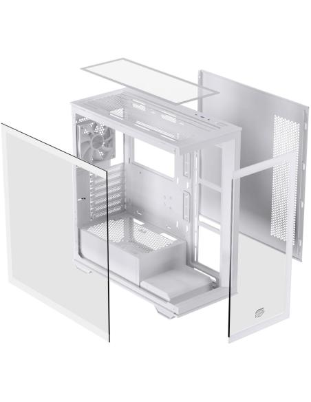 Einarex Prisma S700 Core White Midi Tower Cristal Templado USB 3.2 Blanco