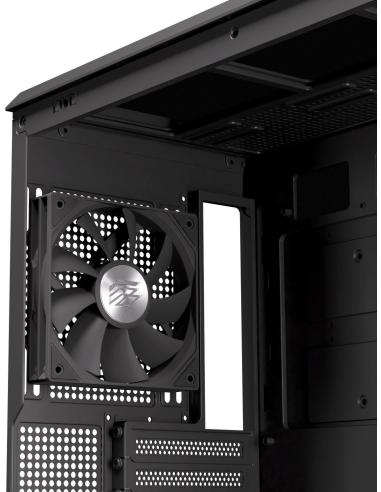 Einarex Cenit ZM800 Core Black Midi Tower Cristal Templado USB 3.2 Negro