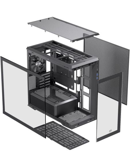 Einarex Cenit ZM800 Core Black Midi Tower Cristal Templado USB 3.2 Negro