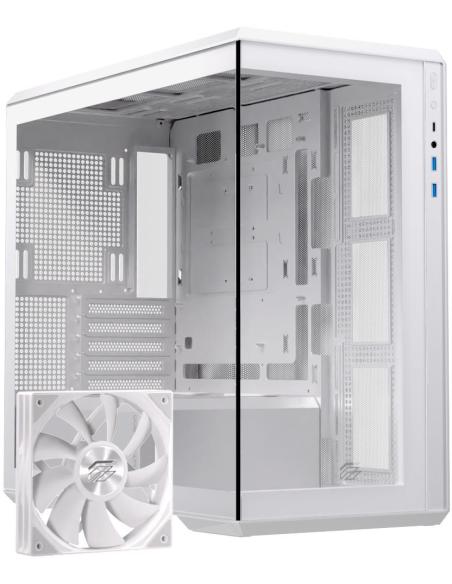 Einarex Cenit ZM800 Core White Midi Tower Cristal Templado USB 3.2 Blanco