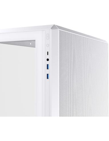 Einarex Cenit ZM800 Core White Midi Tower Cristal Templado USB 3.2 Blanco