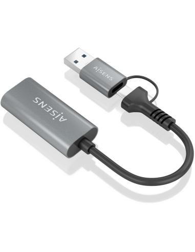 Aisens A109-0913 Conversor USB-C/UBS-A a HDMI 15cm Gris