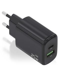 Aisens A110-0912 Cargador USB-A/USB-C 25W Negro-ADAP61320