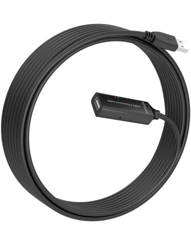 Aisens A101-0915 Cable USB-A Macho/Hembra 10M Negro