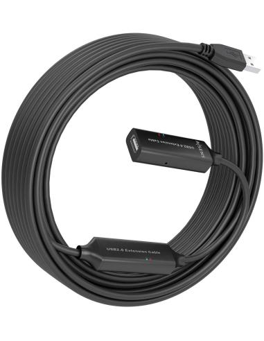 Aisens A101-0916 Cable USB-A Macho/Hembra 15M Negro