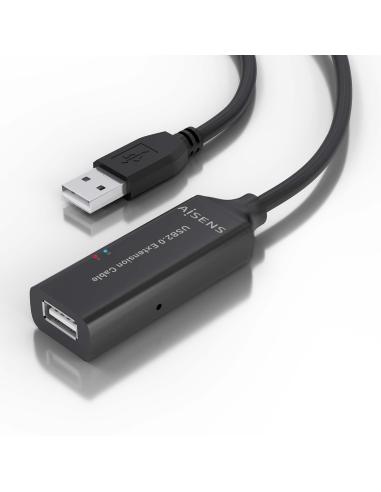 Aisens A101-0916 Cable USB-A Macho/Hembra 15M Negro