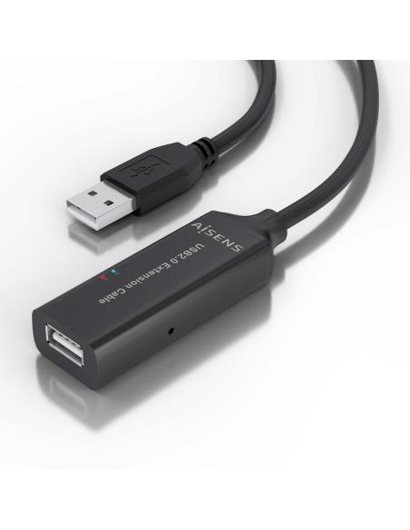 Aisens A101-0916 Cable USB-A Macho/Hembra 15M Negro
