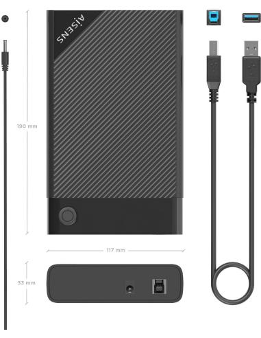 Aisens ASE-3529B Caja Externa para Disco Duro de 3.5" Negro