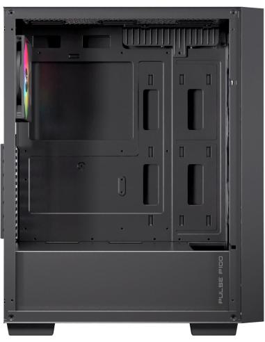 Einarex Pulse P100 Core Black Midi Tower Cristal Templado USB 3.2 Negro