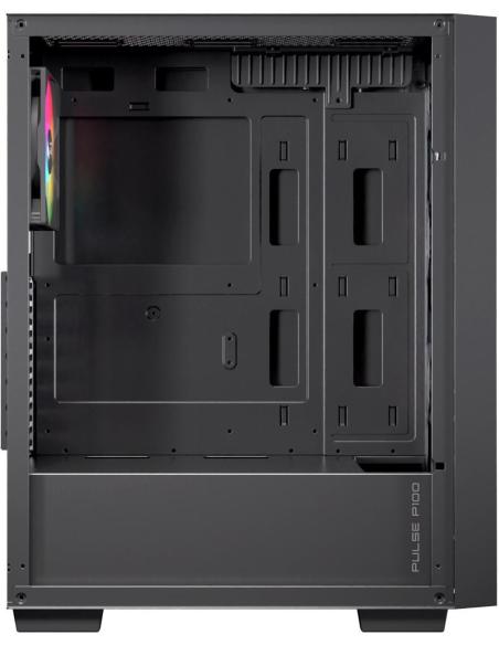 Einarex Pulse P100 Core Black Midi Tower Cristal Templado USB 3.2 Negro