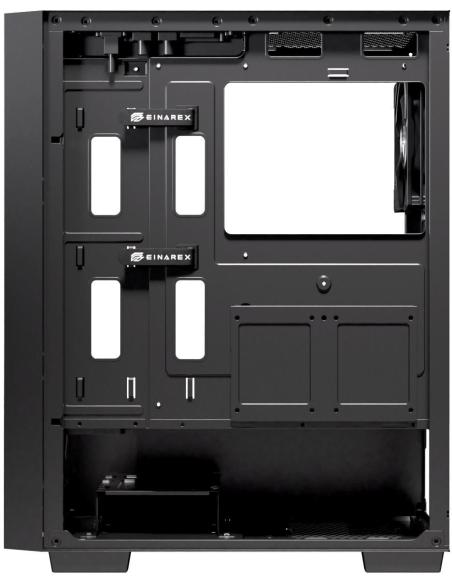 Einarex Pulse P100 Core Black Midi Tower Cristal Templado USB 3.2 Negro