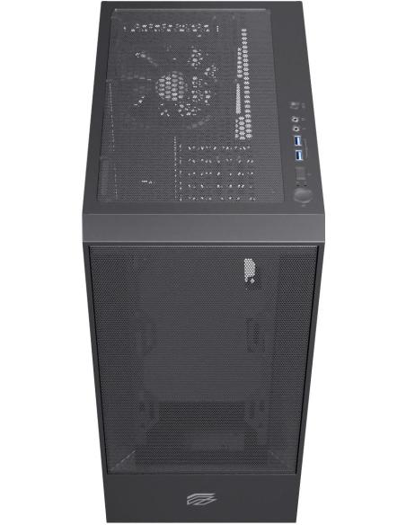 Einarex Pulse P100 Core Black Midi Tower Cristal Templado USB 3.2 Negro