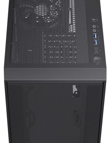 Einarex Pulse P100 Core Black Midi Tower Cristal Templado USB 3.2 Negro
