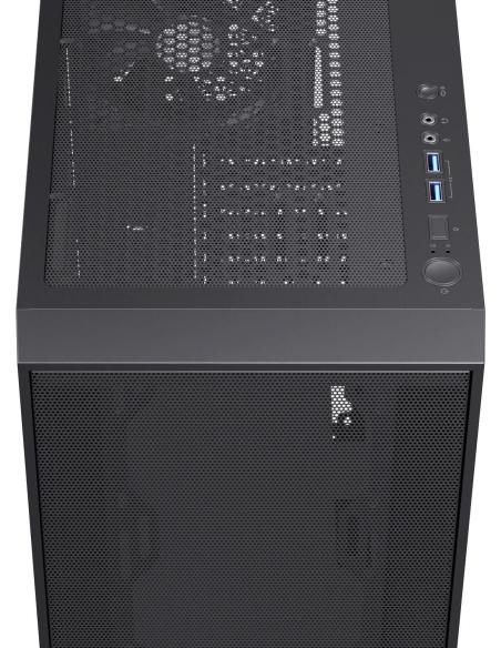 Einarex Pulse P100 Core Black Midi Tower Cristal Templado USB 3.2 Negro