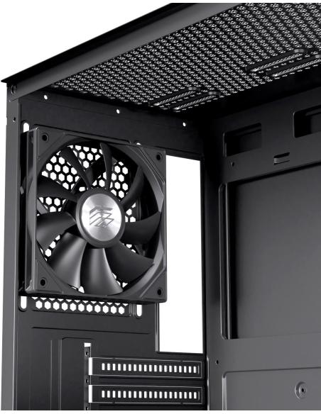 Einarex Pulse P100 Core Black Midi Tower Cristal Templado USB 3.2 Negro