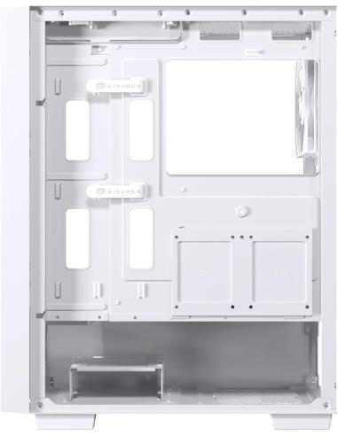 Einarex Pulse P100 Core White Midi Tower Cristal Templado USB 3.2 Blanca