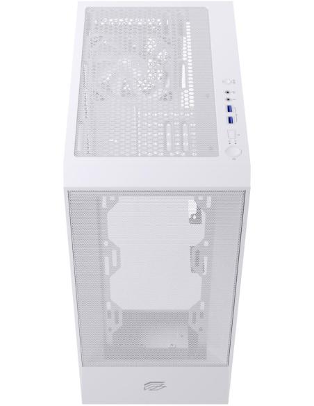 Einarex Pulse P100 Core White Midi Tower Cristal Templado USB 3.2 Blanca