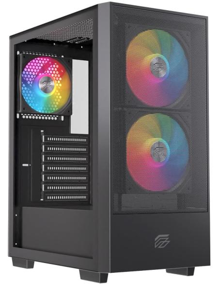 Einarex Pulse P100 Core RGB Black Midi Tower Cristal Templado USB 3.2 Negro