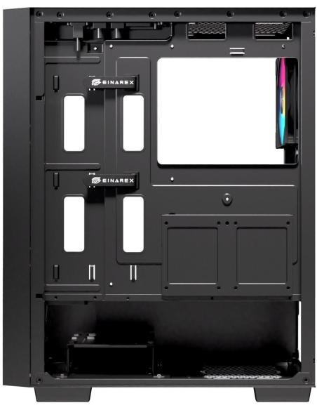 Einarex Pulse P100 Core RGB Black Midi Tower Cristal Templado USB 3.2 Negro
