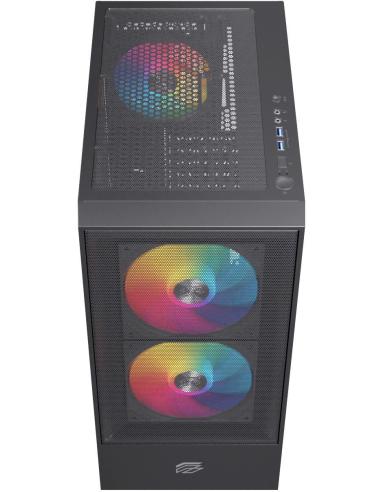Einarex Pulse P100 Core RGB Black Midi Tower Cristal Templado USB 3.2 Negro