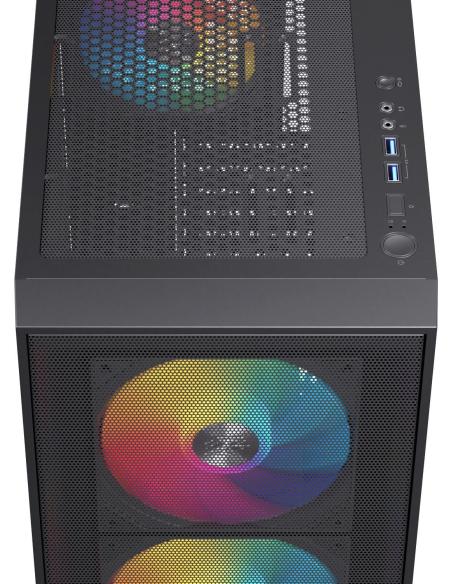 Einarex Pulse P100 Core RGB Black Midi Tower Cristal Templado USB 3.2 Negro