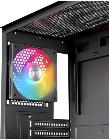 Einarex Pulse P100 Core RGB Black Midi Tower Cristal Templado USB 3.2 Negro