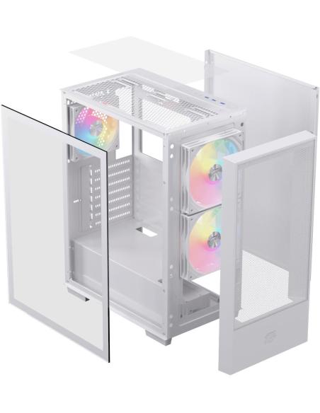 Einarex Pulse P100 Core RGB White Midi Tower Cristal Templado USB 3.2 Blanco