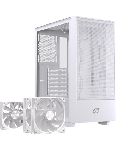 Einarex Pulse P100 Core RGB White Midi Tower Cristal Templado USB 3.2 Blanco