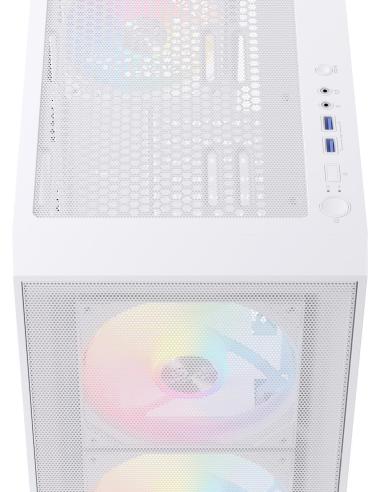 Einarex Pulse P100 Core RGB White Midi Tower Cristal Templado USB 3.2 Blanco
