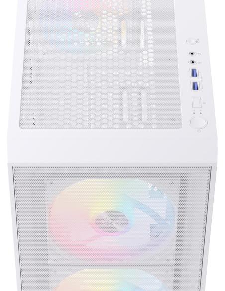 Einarex Pulse P100 Core RGB White Midi Tower Cristal Templado USB 3.2 Blanco