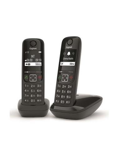 Gigaset AS690 Duo Pack de Teléfonos Inalámbricos Negros