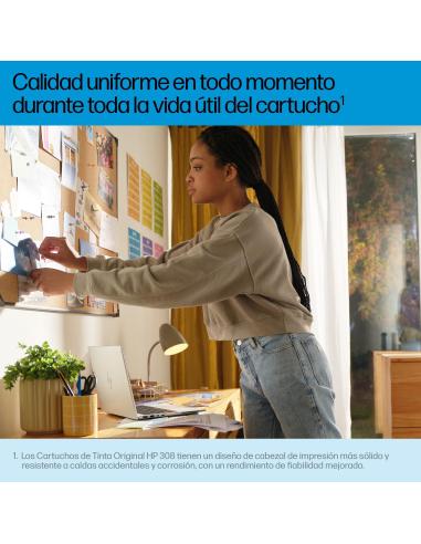 HP 308 7FP21UE Cartucho de Tinta Original Negra UE