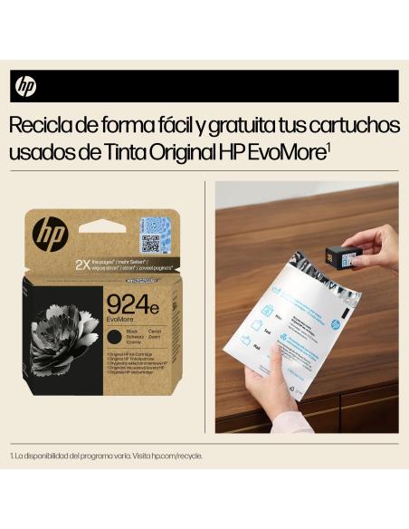 HP EvoMore 924E 4K0V0NE Cartucho de Tinta Negra