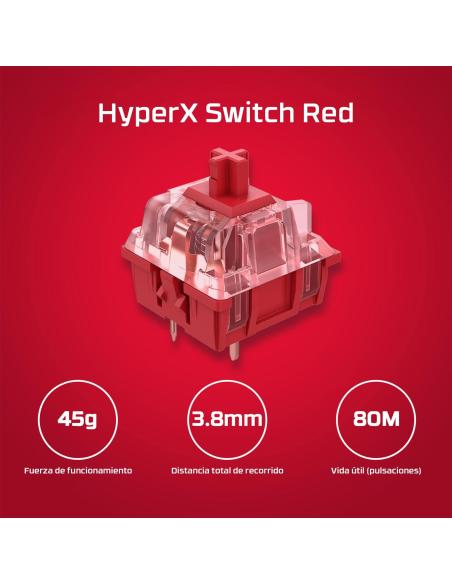 HyperX Alloy Origins Core PBT Teclado Mecánico Gaming RGB Switch Red Linear