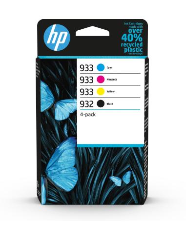 HP 932/933 6ZC71AE Paquete de 4 Tintas Originales Negro y Cian/Magenta/Amarillo