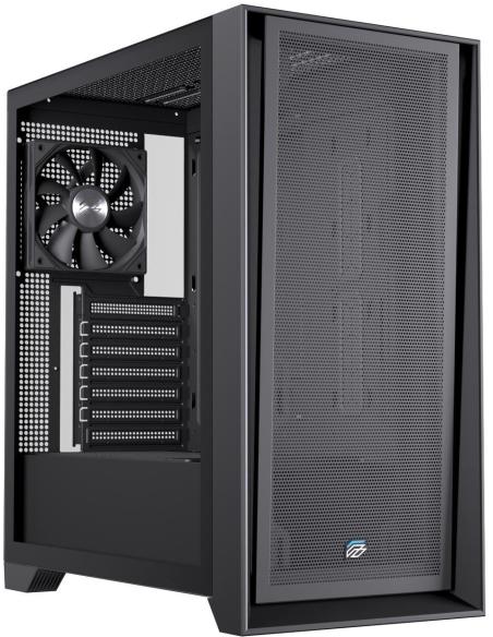 Einarex Pulse P600 Core Black Midi Tower Cristal Templado USB 3.2 Negro