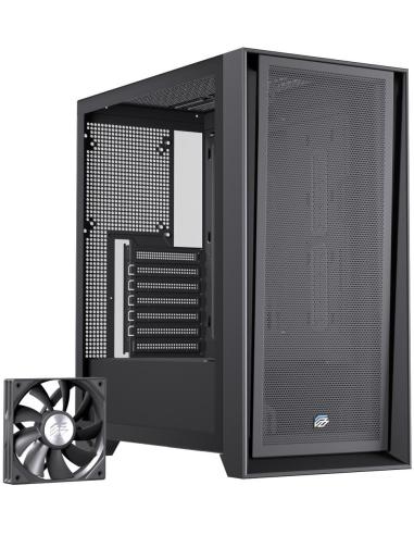 Einarex Pulse P600 Core Black Midi Tower Cristal Templado USB 3.2 Negro