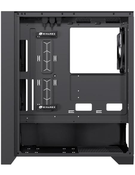 Einarex Pulse P600 Core Black Midi Tower Cristal Templado USB 3.2 Negro