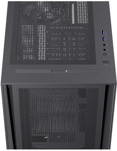 Einarex Pulse P600 Core Black Midi Tower Cristal Templado USB 3.2 Negro